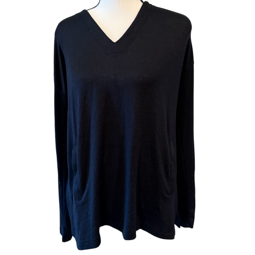 Banana republic | Black V-Neck Sweater with hoodie